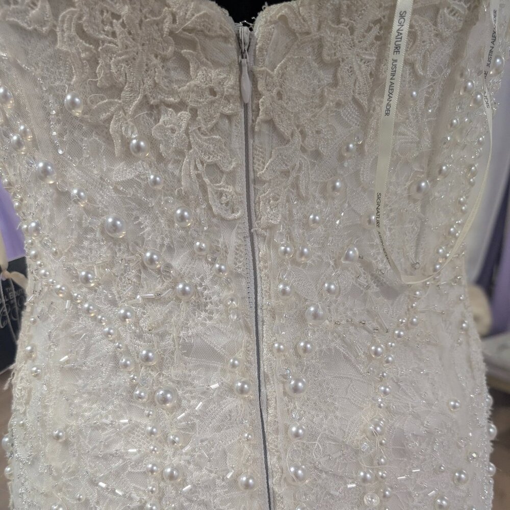 Justin Alexander 9784 Size 16 Ivory/Pearl - Picture 6 of 14